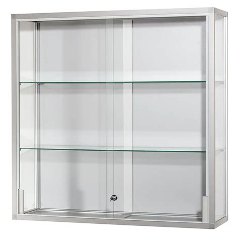 Wall Mounted Glass Cabinet Height 1000 Mm 2 Sliding Doors Kaiser Kraft