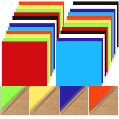 24 Pcs Colored Acrylic Sheets Laser Cutting Acrylic Sheets Colored Cast