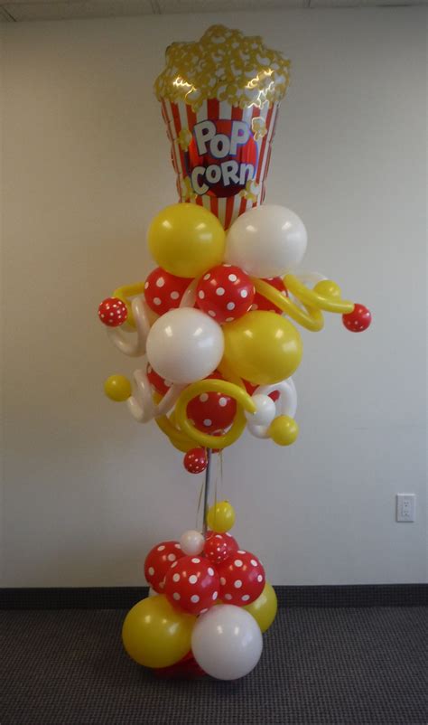Beautiful Creative Popcorn Balloon Decorating Column Made By Balloon