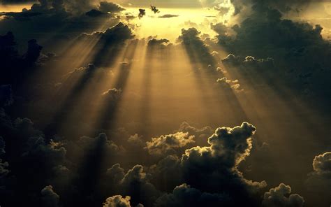 Sun Shining Through Clouds Hd Wallpaper