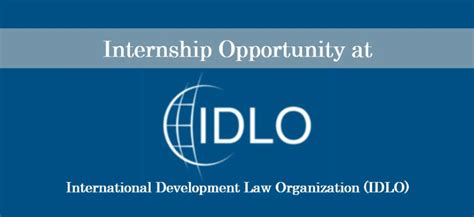 International Development Law Organization Idlo Legal Internship