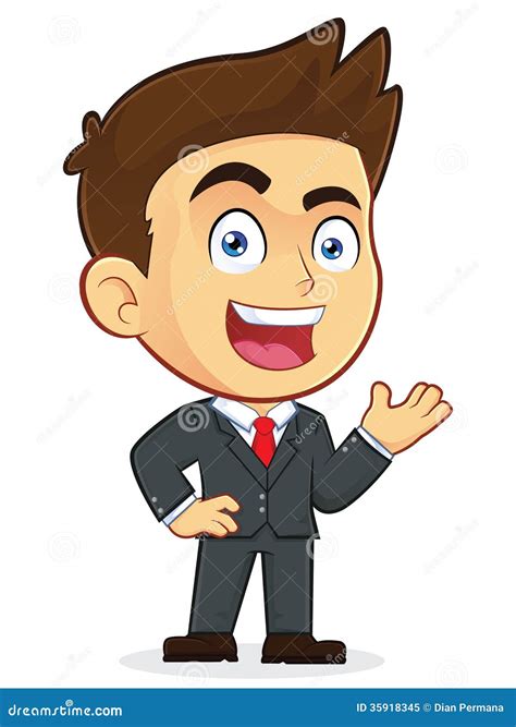 Welcoming Businessman Stock Vector Illustration Of Occupation 35918345