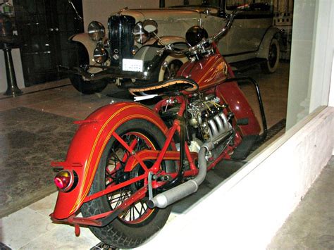 All four cylinders are mounted in a straight line along one crankshaft. Indian Inline Four Cylinder Motorcycle 5 | Flickr - Photo ...