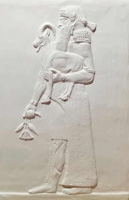 King Sargon Ii And The Sacrificial Assyrianstatuaryrelief Com