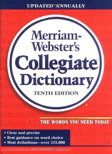 Merriam Websters Collegiate Dictionary 081413007091