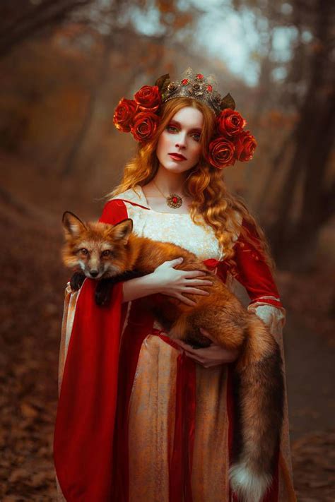 Autumn Goddess Fantasy Photography Woman And Fox You Can Buy This