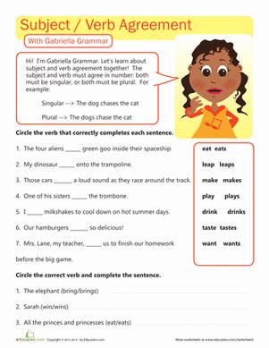 Collection of most popular forms in a given sphere. Great Grammar: Subject Verb Agreement | Subject verb ...