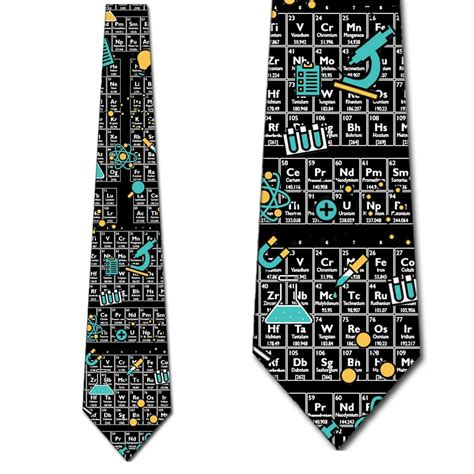 Three Rooker Chemistry Ties Mens Periodic Table Science Necktie By