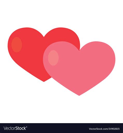 Isolated Romantic Hearts Royalty Free Vector Image