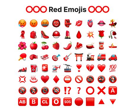 30 Red Emojis Meanings Explained Copy And Paste