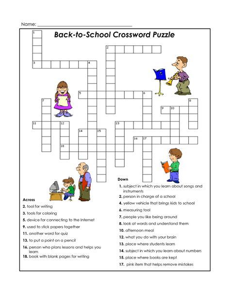 Printable crossword puzzles for teenagers