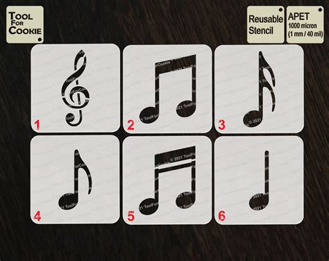 Music Note Stencils Printable