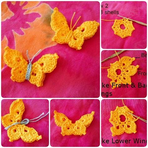 Crocheted 3D Butterfly Crochet Butterfly Pattern Crochet Butterfly