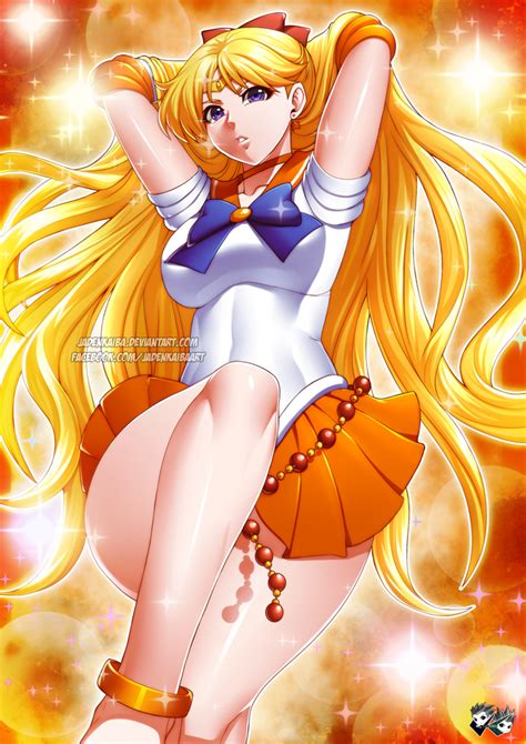 Jadenkaiba Aino Minako Sailor Venus Bishoujo Senshi Sailor Moon Orange Neckwear 1girl Arms