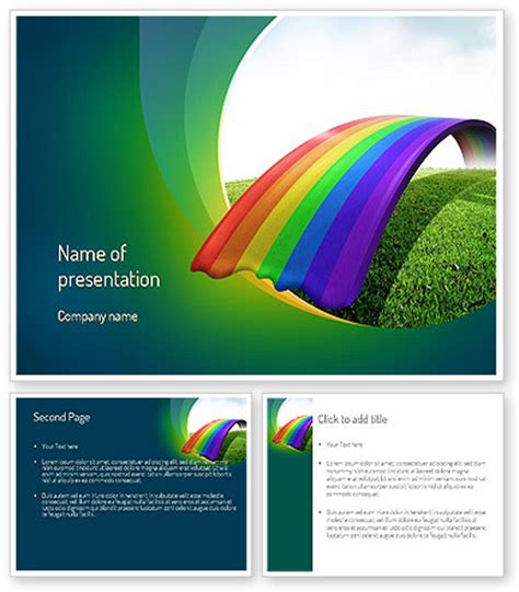 My heart leaps up, also known as the rainbow, is a poem by the british romantic poet william wordsworth. Rainbow Bridge PowerPoint Template - PoweredTemplate.com ...