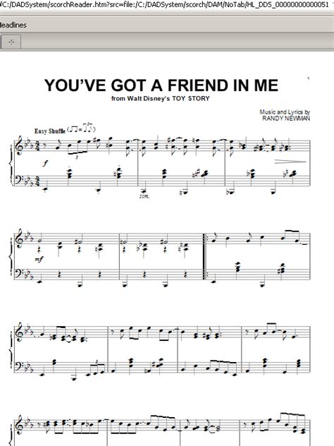 You Ve Got A Friend In Me Sheet Music Direct