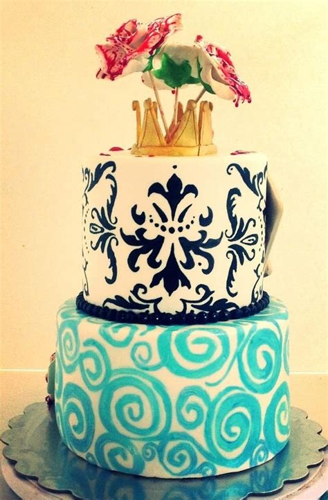 Alice In Wonderland Inspired 16th Birthday Cake Fondant Covered Cake