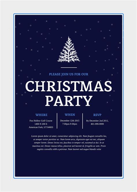 Free Christmas Party Invitations Template Luxury Print A Holiday