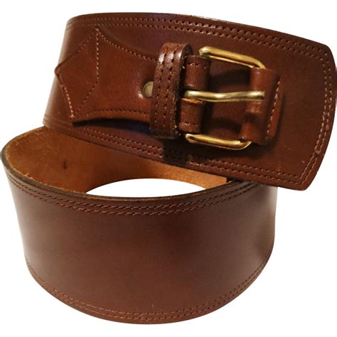 Vintage Leather Belt | Brown | Wide leather Belt | Brown Leather Belt ...