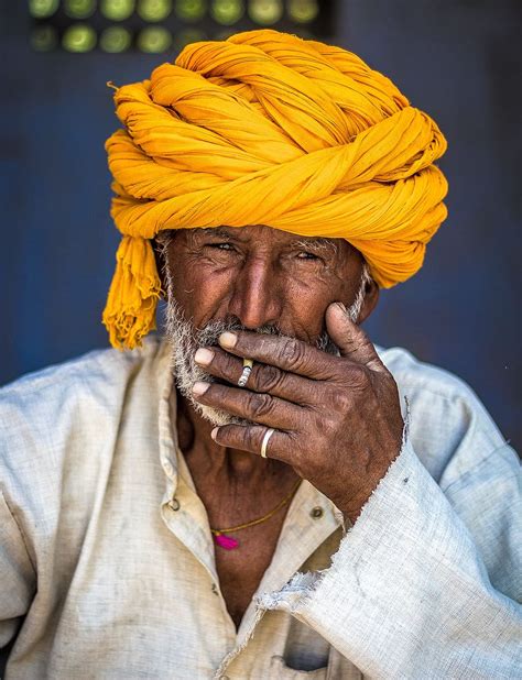 Hd Wallpaper Faces Of India Man Wearing Yellow Turban Headscarf And Gray Shirt Wallpaper Flare