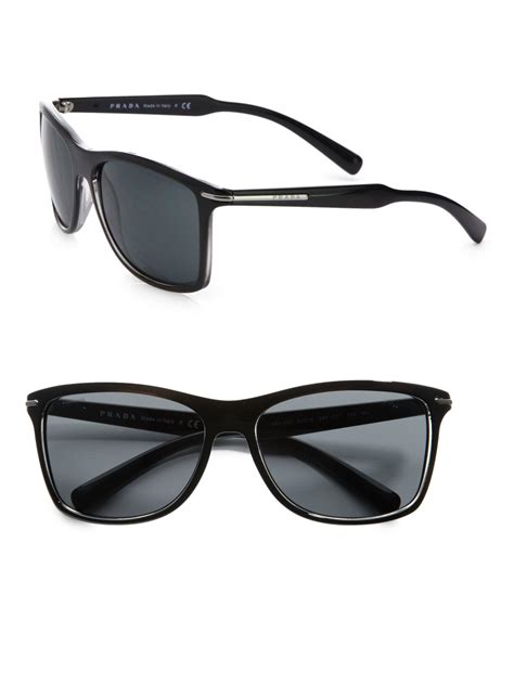Check spelling or type a new query. Lyst - Prada Arrow Wayfarer Sunglasses in Black for Men