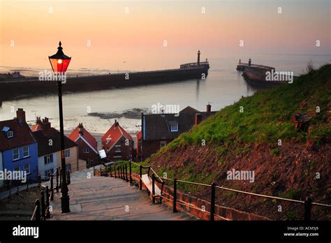 199 Abbey Steps Above Whitby Harbour Whitby North Yorkshire England
