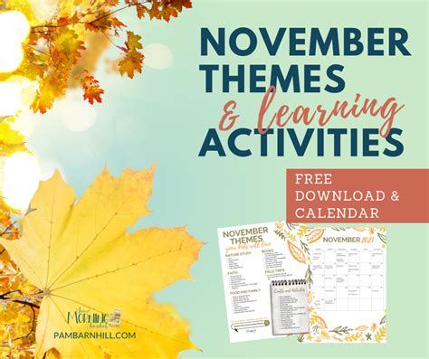 November Themes And Resources Your Kids Will Love Your Morning Basket