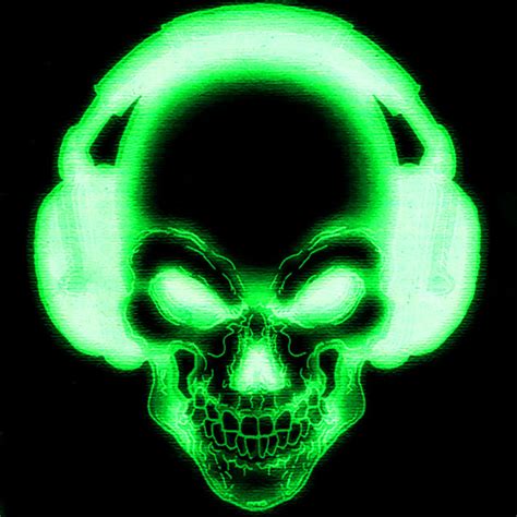 Free Download Green Skull With Headphones By Finnegane 700x700 For