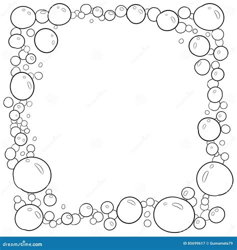 Decorative Frame Border With Bubbles Stock Illustration Illustration