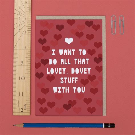Lovey Dovey Valentines Day Card Romantic Ts For Him Lovey