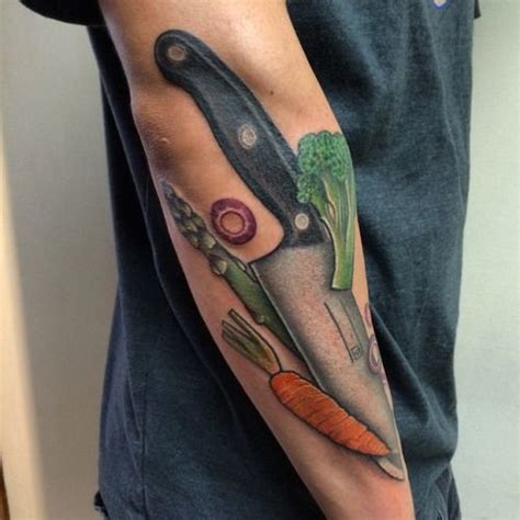 32 Mouthwatering Chef Tattoos Amazing Tattoo Ideas Page 10 Knife