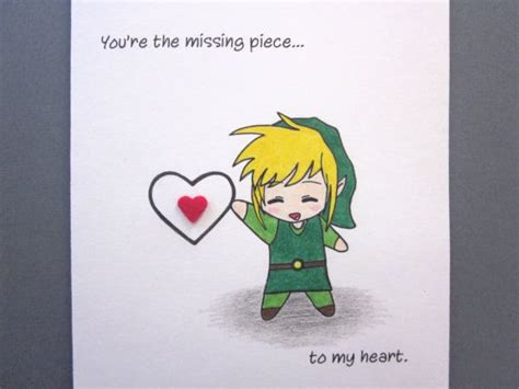 Zelda Inspired Love Card By Abitofimagination On Etsy Nerdy