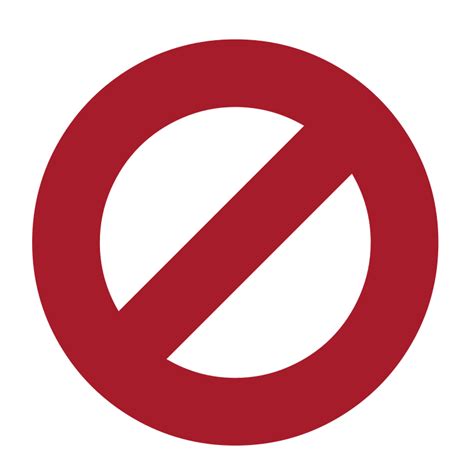 Transparent Ng Red Ban Symbolent Png All