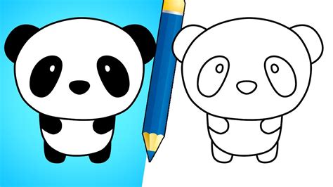 How To Draw A Cute Panda Bear Easy Youtube