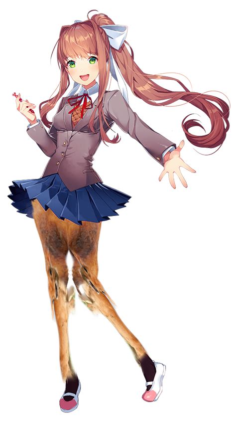 Monika But Her Legs Are Actual Thighs And Calves Ddlc