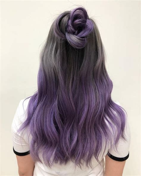 Purple Dip Dye Dyed Hair Purple Dyed Hair Pastel Hair Color Purple