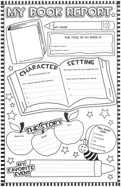 Book Report Poster Updated First Grade Reading Homeschool Reading