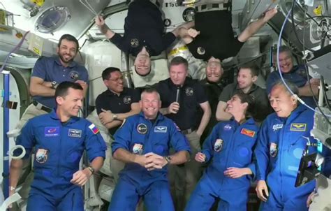 International Crew Arrive At Space Station Aboard Spacex Dragon