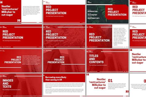 Red Powerpoint Template Design Template Place
