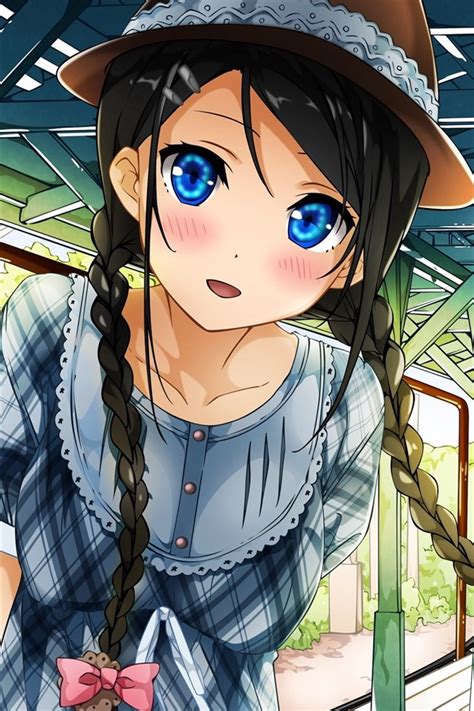 A list of 67 titles. Wallpaper Blue eyes anime girl, rail station 2560x1600 HD ...