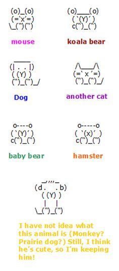 Cute Keyboard Animals Cool Text Symbols Funny Texts