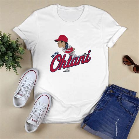 Shohei Ohtani Caricature T Shirt And Hoodie Los Angeles Angels