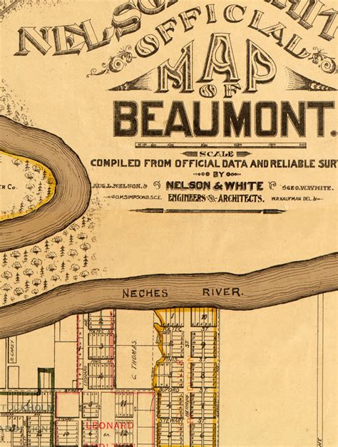 Old Map Of Beaumont 1902 Texas Vintage Maps And Prints