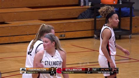 High School Girls Basketball Farmington Vs Stillwater Youtube