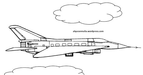 Mewarnai Gambar Pesawat Untuk Anak Tk