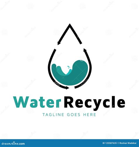 Water Recycle Logo For Business And Company Stock Vector Illustration