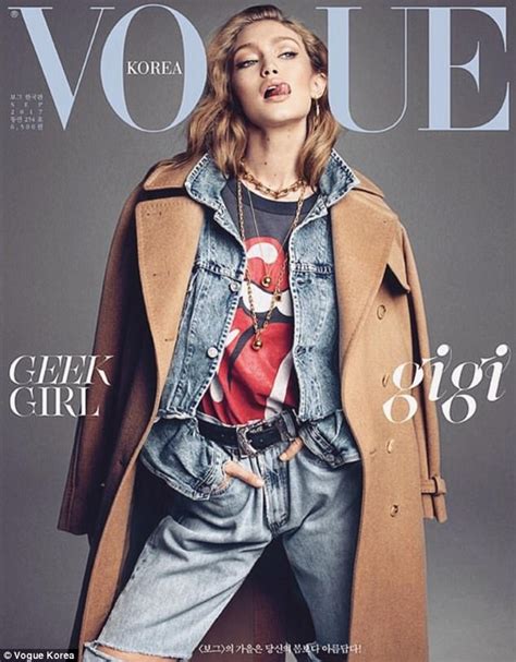 Gigi Hadid Graces Two Covers Of Vogue Korea Daily Mail Online