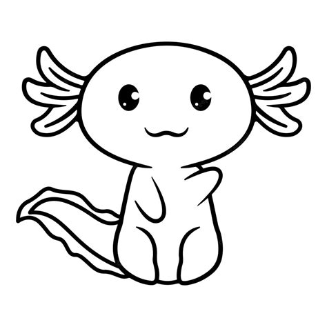 Ausmalbilder Axolotl: Kostenlose Malvorlagen