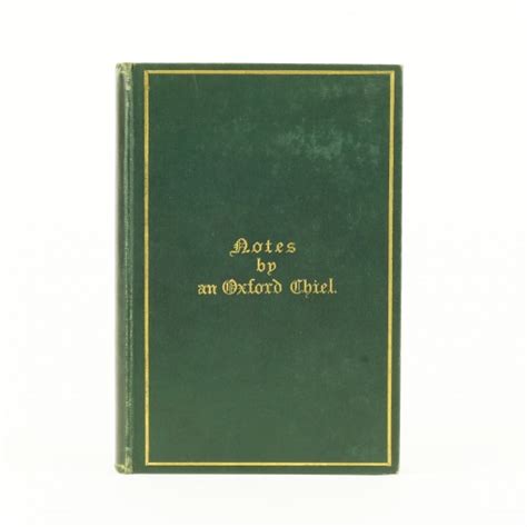 Notes By An Oxford Chiel By Carroll Lewis Dodgson