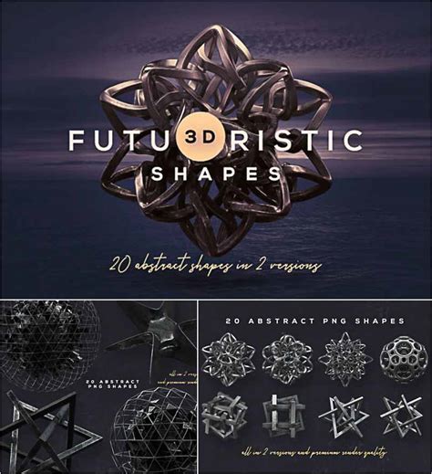 Futuristic 3d Shapes Free Download